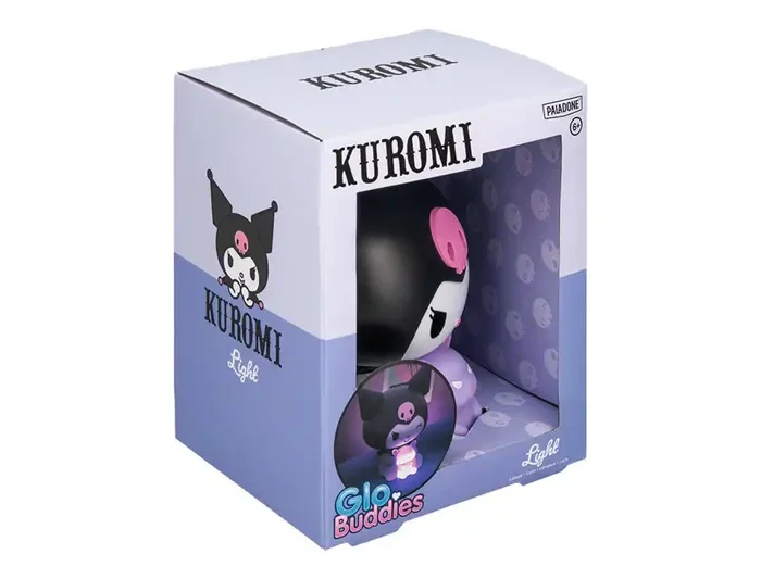 Wondee Lámpara LED Kuromi Hello Kitty Sanrio 16 cm Figura 3D Luz Nocturna Baku Púrpura GloBuddies sin Cables Pilas AA Wondee Lámpara LED Kuromi Hello Kitty Sanrio 16 cm Figura 3D Luz Nocturna Baku Púrpura GloBuddies sin Cables Pilas AA