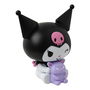 Wondee Lámpara LED Kuromi Hello Kitty Sanrio 16 cm Figura 3D Luz Nocturna Baku Púrpura GloBuddies sin Cables Pilas AA