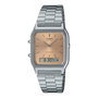 Casio AQ-230A-4A con esfera marrón y correa gris
