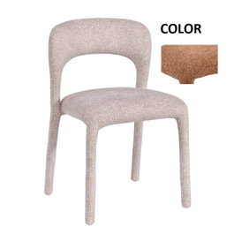 DKD Home Decor Silla de Metal y Poliéster Terracota