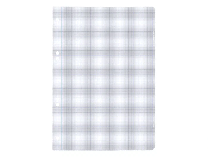 Liderpapel Recambio Cuarto 100 Hojas 60gr Milimetrado 2mm Sin Margen 6 Taladros