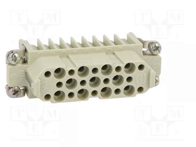HARTING Han® D Plantilla de contacto hembra de 25 pines