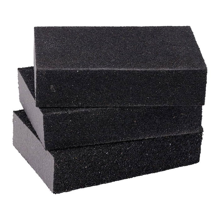 Black+Decker Bloque de lijado 10 x 7,5 x 2,5 cm, Set 3 uds con granos P60, P40, P150, P100, P80