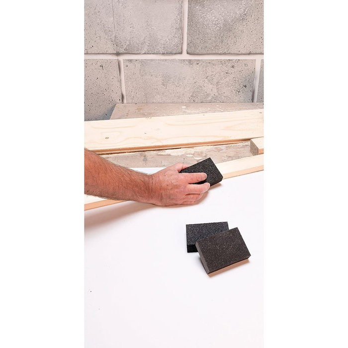 Black+Decker Bloque de lijado 10 x 7,5 x 2,5 cm, Set 3 uds con granos P60, P40, P150, P100, P80