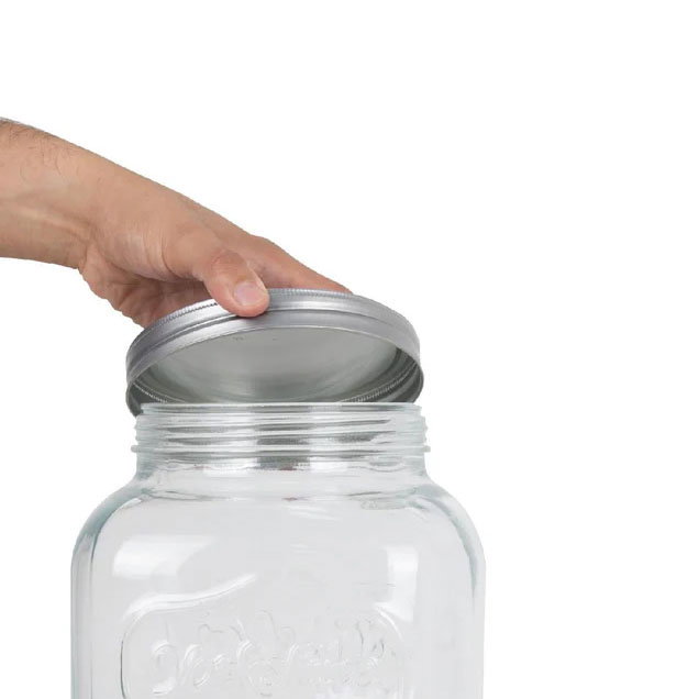 Inde Tarro Dispensador con Grifo 8L con Soporte de Metal, 21,2 cm (Ancho) x 37,8 cm (Alto) x 21,1 cm (Largo) (4 Unidades)