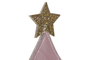 DKD Home Decor Decoración MDF Poliéster con Purpurina Rosa y Dorado