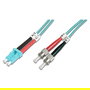 Digitus LWL Patchkabel LC a ST 5.00m Multimode Duplex OM3 Cable de Fibra Óptica