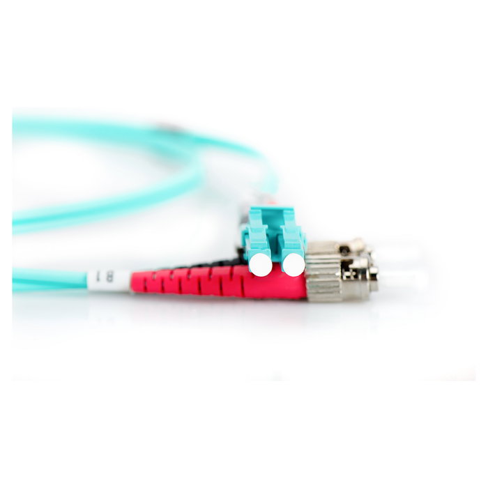 Digitus LWL Patchkabel LC a ST 5.00m Multimode Duplex OM3 Cable de Fibra Óptica