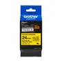 Brother TZE-S651 Cinta Laminada para Rotuladora/Impresora de Etiquetas TZ, Texto Negro sobre Fondo Amarillo, 24 mm x 8 m, 1 Unidad