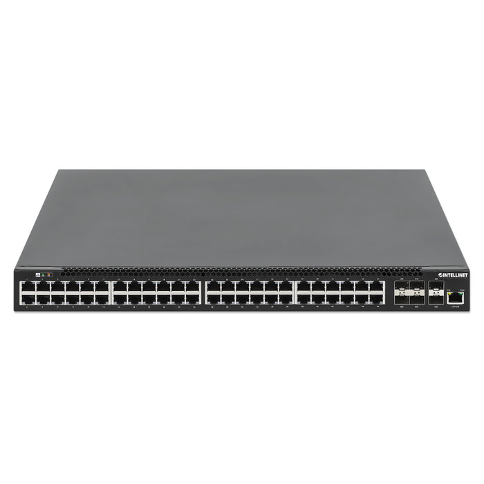 Intellinet 54-P Puerto PoE+ Managed Switch L3 48x Gigabit 6x 10GbE SFP+ 850W