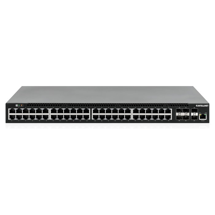 Intellinet 54-P Puerto PoE+ Managed Switch L3 48x Gigabit 6x 10GbE SFP+ 850W