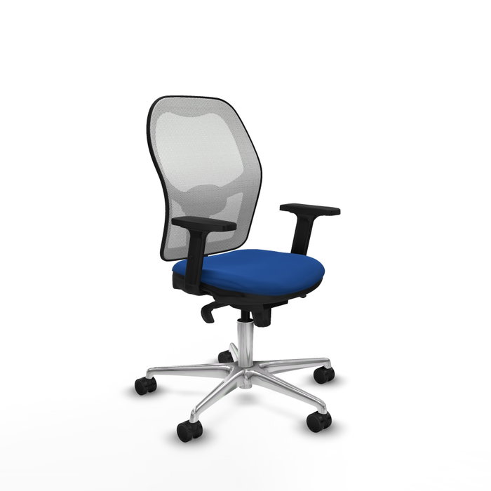 PIQUERAS Y CRESPO Silla de oficina Jorquera con mecanismo Sincro, Azul y Blanco PIQUERAS Y CRESPO Silla de oficina Jorquera con mecanismo Sincro, Azul y Blanco