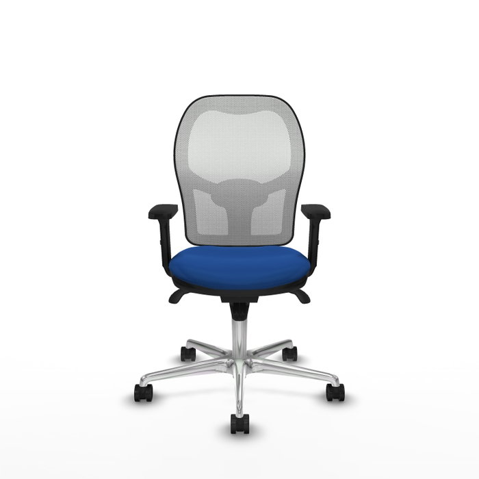 PIQUERAS Y CRESPO Silla de oficina Jorquera con mecanismo Sincro, Azul y Blanco PIQUERAS Y CRESPO Silla de oficina Jorquera con mecanismo Sincro, Azul y Blanco