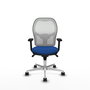 PIQUERAS Y CRESPO Silla de oficina Jorquera con mecanismo Sincro, Azul y Blanco