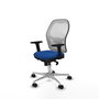 PIQUERAS Y CRESPO Silla de oficina Jorquera con mecanismo Sincro, Azul y Blanco