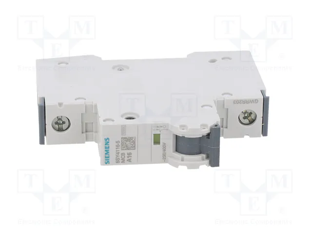 SIEMENS 5SY4116-5 Interruptor magnetotérmico 16A 1 Polo 10kA SIEMENS 5SY4116-5 Interruptor magnetotérmico 16A 1 Polo 10kA