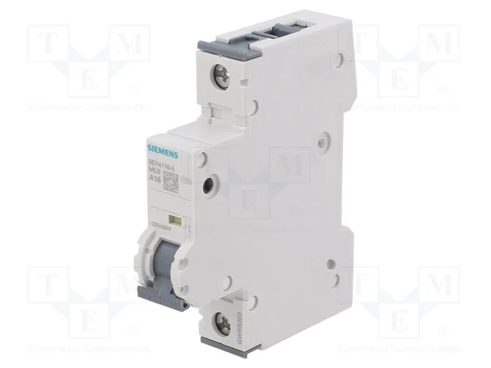 SIEMENS 5SY4116-5 Interruptor magnetotérmico 16A 1 Polo 10kA SIEMENS 5SY4116-5 Interruptor magnetotérmico 16A 1 Polo 10kA