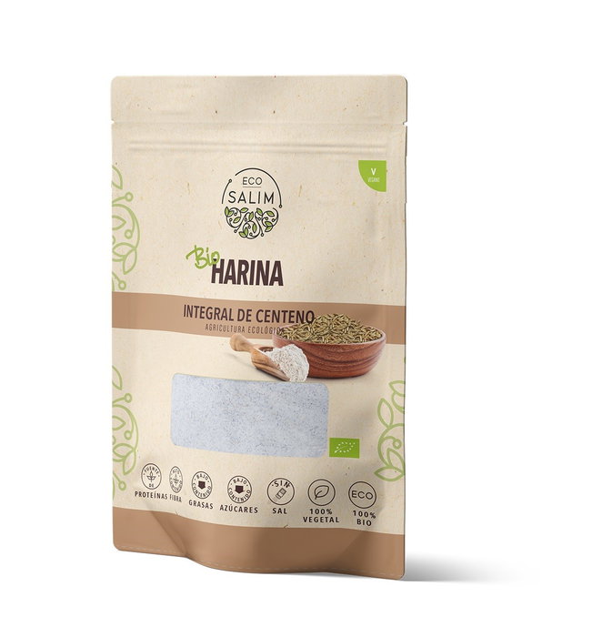 ECO SALIM Harina de Centeno Integral BIO Vegan 500g