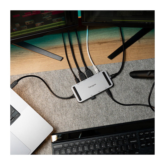 Targus DOCK429GL USB4 Dual 4K HDMI Mini Dock Plata Targus DOCK429GL USB4 Dual 4K HDMI Mini Dock Plata