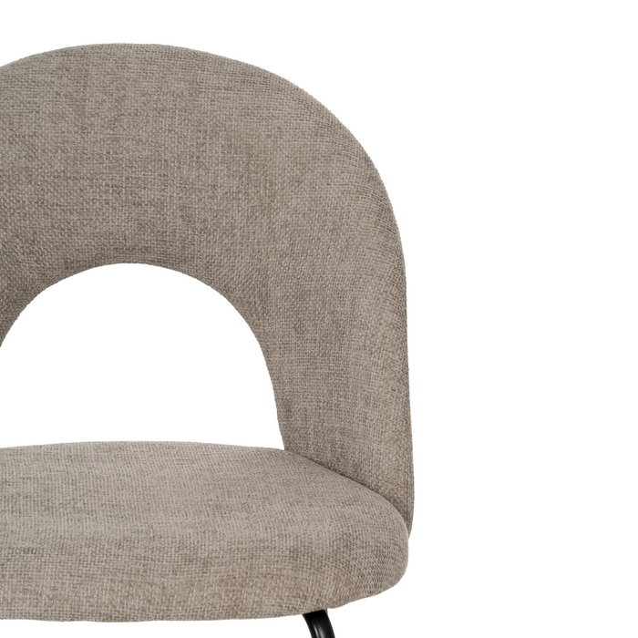 Ixia Silla Taupe Tejido-Metal Contract (Set de 4)