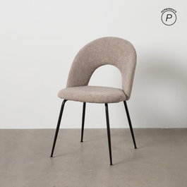 Ixia Silla Taupe Tejido-Metal Contract (Set de 4)