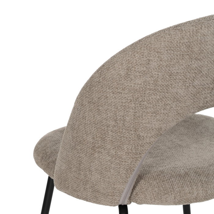 Ixia Silla Taupe Tejido-Metal Contract (Set de 4)