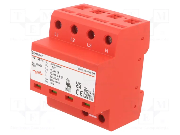 Dehn + Soehne DSH TNS 255 Protector de sobretensión para sistemas TN-S Dehn + Soehne DSH TNS 255 Protector de sobretensión para sistemas TN-S