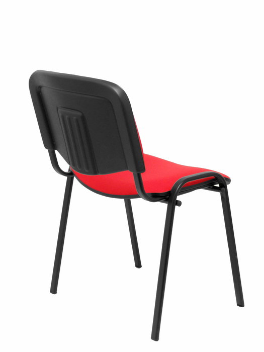 Silla Iso tapizada con Tela color Rojo. Sin brazos