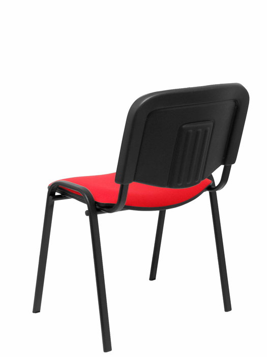 Silla Iso tapizada con Tela color Rojo. Sin brazos