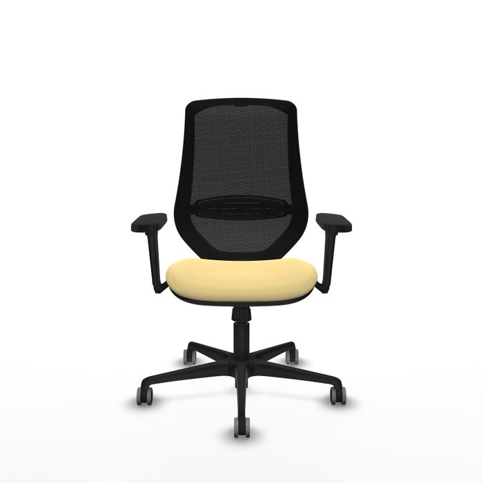 PIQUERAS Y CRESPO Silla de oficina Mardos con Mecanismo Sincro, Crema y Negro