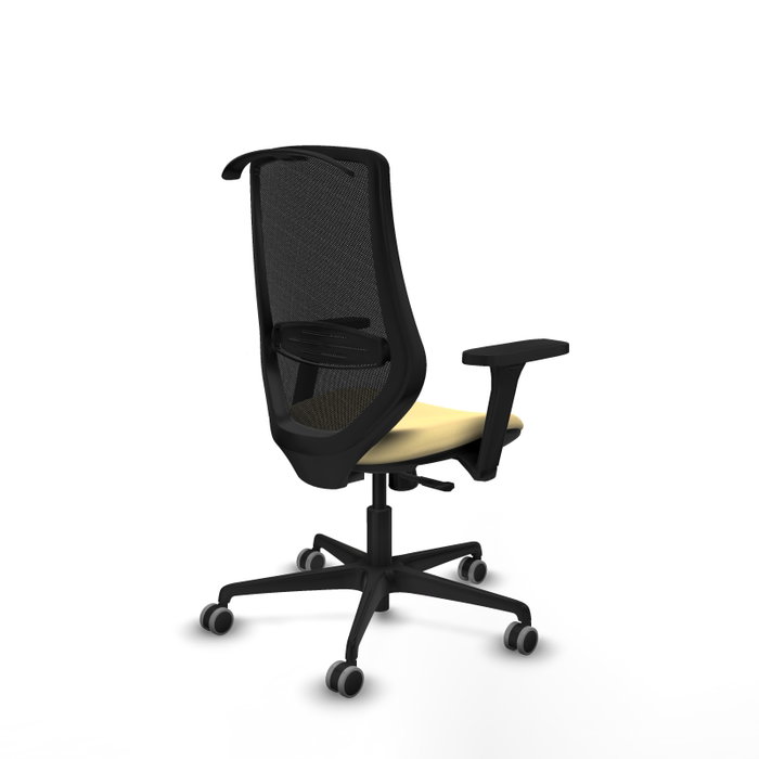 PIQUERAS Y CRESPO Silla de oficina Mardos con Mecanismo Sincro, Crema y Negro