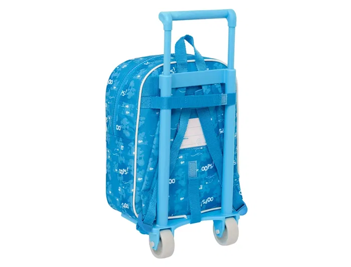 Mochila Escolar con Ruedas Los Pitufos Azul Azul cielo 22 x 27 x 10 cm