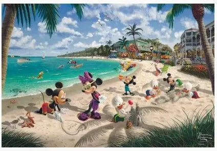 Schmidt Spiele Puzzle DISNEY SCH1745476212689 - Mickey y Minnie en Florida, 200 Piezas, A partir de 7 años