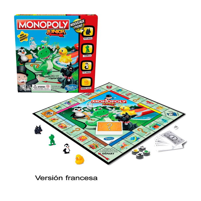 Hasbro Games Monopoly Junior A6984 Juego de Mesa en Francés para Niños +5 Años Hasbro Games Monopoly Junior A6984 Juego de Mesa en Francés para Niños +5 Años