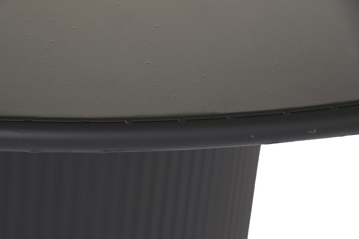 DKD Home Decor Mesa Redonda Comedor Negro 130 x 75 x 130 cm Metal