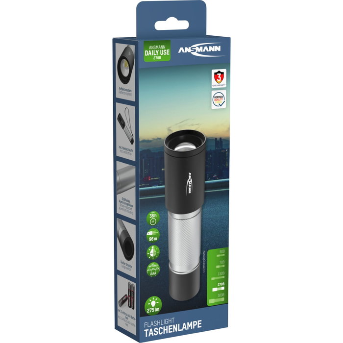 Ansmann Daily Use 270B Linterna LED con 3xAAA