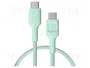 Green Cell KABGC100PS30MG Cable USB C a USB C, 0,3 m, Verde