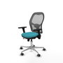 PIQUERAS Y CRESPO Silla de oficina Jorquera con mecanismo Sincro/Traslack Turquesa y Gris