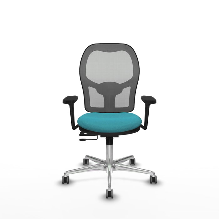 PIQUERAS Y CRESPO Silla de oficina Jorquera con mecanismo Sincro/Traslack Turquesa y Gris