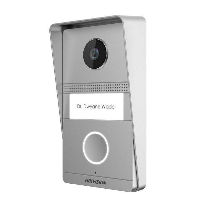 Hikvision Videoportero Villa 2 hilos, Panel Exterior con 1 Botón, Cámara 2M Antivandálico IK07 IP65, Instalación en Superficie