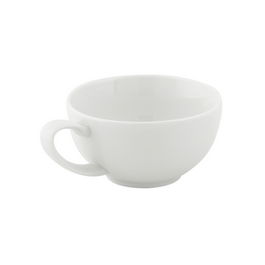 COSTA VERDE ECOS Taza para té apilable de porcelana blanca, 26 cl, 6 cm de alto, 10 cm de diámetro, vajilla (Set de 12)
