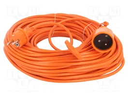 KEL Prolongador de alimentación H05VV-F 3G1mm2 40m naranja