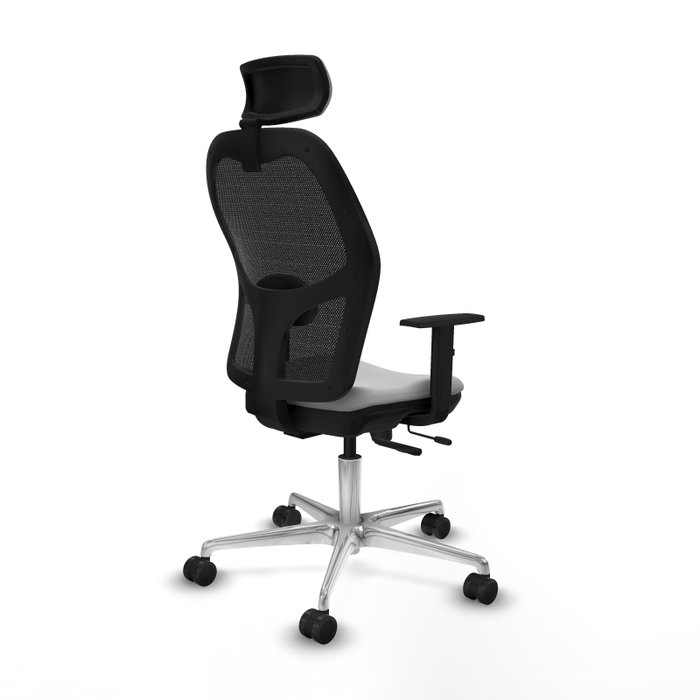 PIQUERAS Y CRESPO Silla de oficina Jorquera con mecanismo Sincro/Traslack Gris claro y Negro