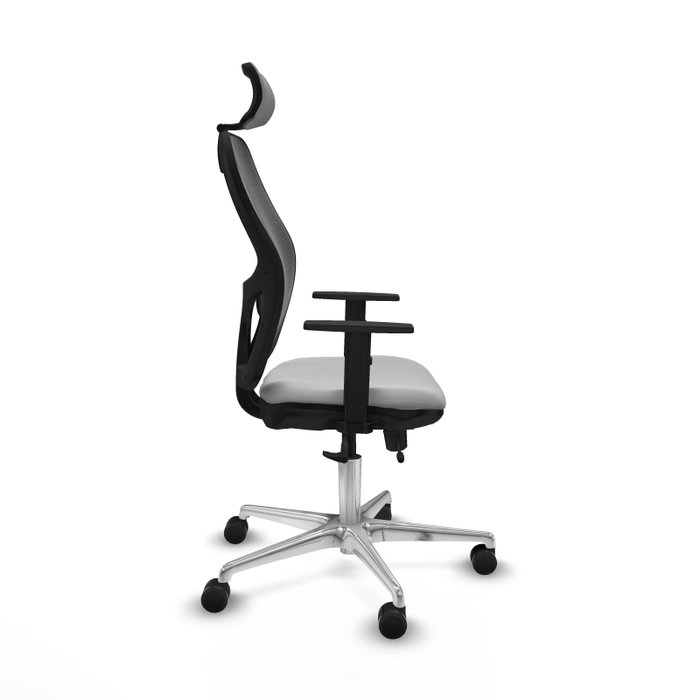 PIQUERAS Y CRESPO Silla de oficina Jorquera con mecanismo Sincro/Traslack Gris claro y Negro