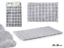 Berilo Alfombra Baño Gris 80 x 50 x 1 cm (Set de 12)