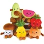 Jemini Caja Fruity Juguete de 6 Frutas y Verduras de Peluche Suave +/- 17 cm