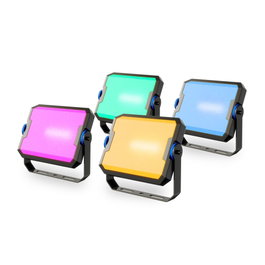 Govee Focos LED para exteriores RGBWW, Pack de 4, Negro