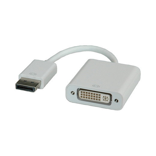 ROLINE Adaptador DP-DVI Macho/Hembra Blanco 15CM ROLINE Adaptador DP-DVI Macho/Hembra Blanco 15CM