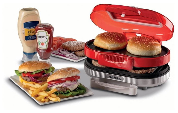 Ariete Máquina de Hamburguesas Party Time Roja Ariete Máquina de Hamburguesas Party Time Roja