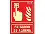 Syssa Señal Pulsador de Alarma PVC Fotoluminiscente 210x297 mm